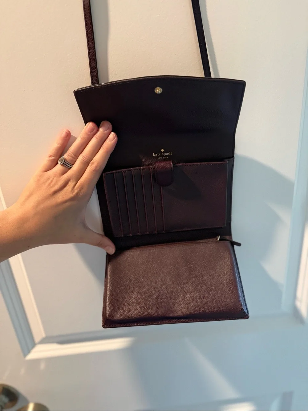 kate spade Plum Crossbody Wallet
